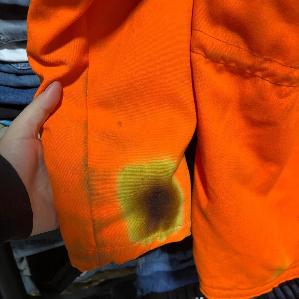 Vintage The Hunter Jacket Mens Large Orange USA Colt Python‎ NRA Championship
